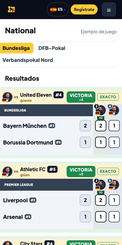 Resultados: En tu móvil
