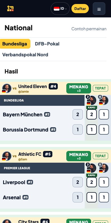 Hasil: Di ponsel Anda