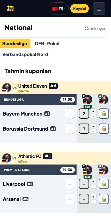 Tahmin kuponları: Telefonunuzda